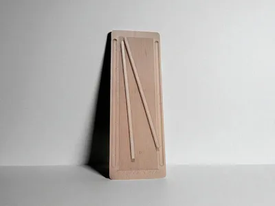 Produktbild von Großes Gnocchibrett mit 2 Ausrollstäben - 42 cm