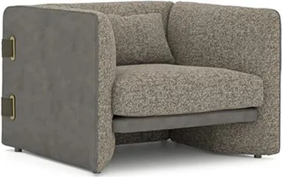 Produktbild von Komolett Set 6tlg Dreisitzer Sofa Neu Sessel 2x Couchtisch Holz 2x Beistelltisch