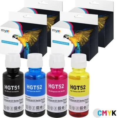 Produktbild von x4 Tinten My Office für HP "GT51, GT52" DeskJet GT 5810 Ink Tank 115 315 410 415