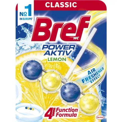 Produktbild von Bref WC Power Aktiv Kugeln, Zitrone 50 g