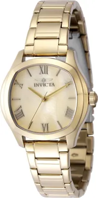 Zdjęcie produktu dla Invicta Wildflower 48235 Zegarek Damski - Mechanizm Kwarcowy - Stal Nierdzewna ze Złotą Tarcza - 32 mm