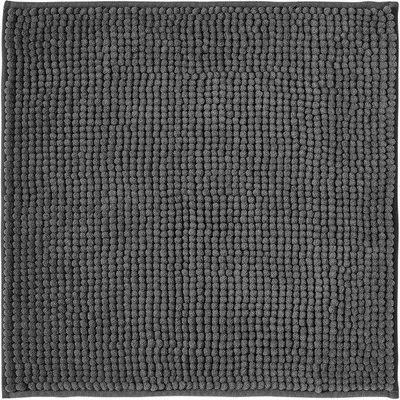 Produktbild von Unyqoos® weiche rutschfeste Badematte aus Chenille für Bad und Dusche, dunkelgrau, 45 x 45 cm