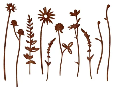 Productafbeelding van Elzusha - Set van 10 Metalen Bloemenstekers voor Tuin Decoratie