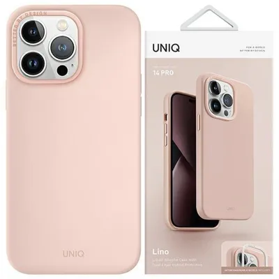 Zdjęcie produktu dla Etui UNIQ Lino do iPhone 14 Pro różowy