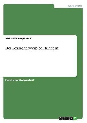 Produktbild von Der Lexikonerwerb bei Kindern