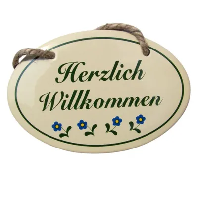 Produktbild von Emailleschild Herzlich willkommen