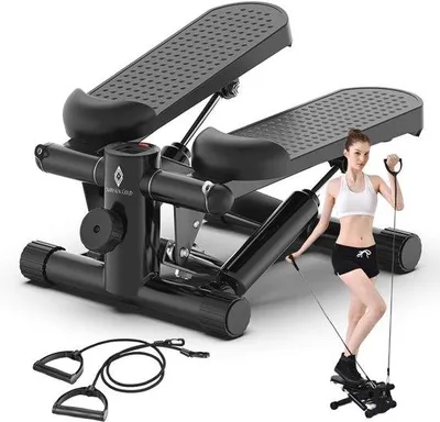 Produktbild von Famanu Stepper für Zuhause mit LCD-Display - Cardio Fitnessgerät und Beintrainer
