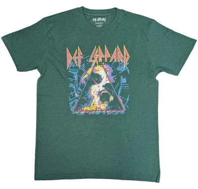 Obrázek produktu pro Def Leppard Hysteria Album Art Green L Tričko