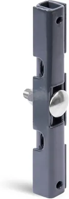 Obrázek produktu pro Alberts 825256 Spojovací prvek, pro panely s dvojitou tyčovou síťovinou, antracitová barva potažená plastem RAL 7016, 140 x 18 x 15,5 mm, sada 10 kusů