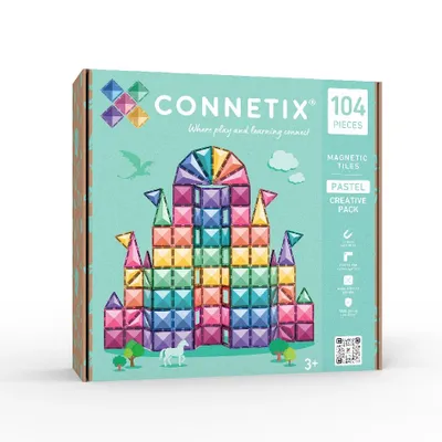 Immagine prodotto di Connetix Tiles - Set di costruzioni magnetiche PASTEL (104 pezzi)