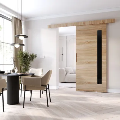 Obrázek produktu pro Interiérové dveře na stěnu BARRET 7 - 106 cm, dub sonoma