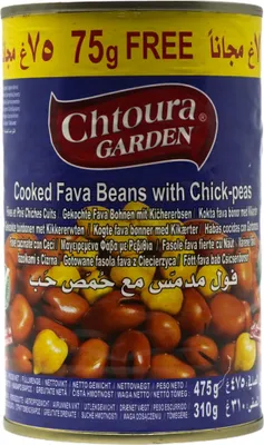 Produktbild von Chtoura Garden Foul Medammas mit Kichererbsen in Dose 475g