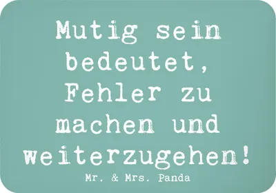 Produktbild von Mr. & Mrs. Panda magnet Spruch Fehler machen Lernen - Meeresbrise - Geschenk, haftmagnet, Motivation, Pinnwandmagnet, Kühlschrankmagnet, Trost, Hoffnung, Mutig sein