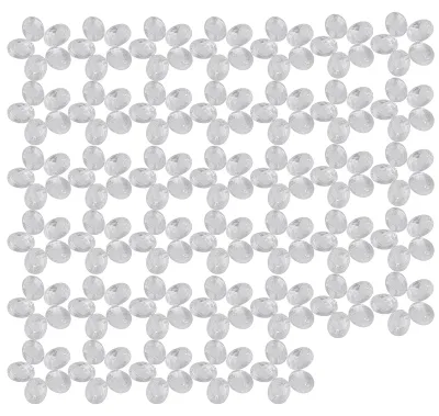 Produktbild von 200 Stück/Packung Flatback Acrylharz Nähen glänzender Kristall mit Loch Bastelzubehör(#6)