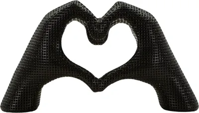 Image de Sculpture Mains Amoureuses Polyresin Noir 25x7,5x13,5 cm