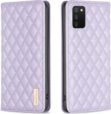Obrázek produktu pro Galaxy A03S Pouzdro, Elegantní Flip Kožené Pouzdro s Kapsami na Karty a Stojánkem pro Samsung Galaxy A03S A02S Fialová