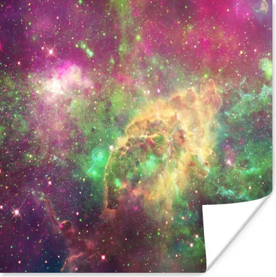 Produktbild von MuchoWow® Poster Weltraum - Sterne - Farben 50x50 cm - Wohnzimmerdekoration