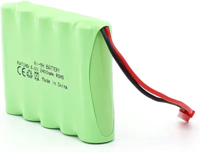 Image de Batterie RC 6 V 2400 mAh, batterie Ni-MH AA, avec prise JST, pour voiture RC, bateau RC, réservoir RC, outils électriques | Dimensions 52 x 72 x 15 mm