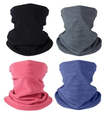 Produktbild von 4er Set Winter Loop Schal für Damen & Herren, Fleece Schlauchschal, winddicht, Halswärmer für Outdoor