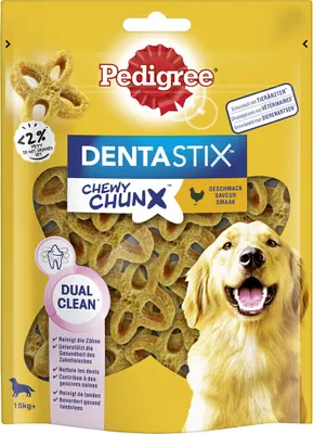 Produktbild von PEDIGREE® DENTASTIX™ CHEWY CHUNX™ Max 15kg+ mit Huhn 68g