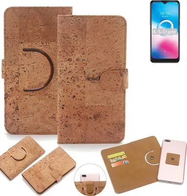 Produktbild von K-S-Trade Handy-Hülle Schutz-Hülle kompatibel mit Alcatel 3L (2020) Handyhülle Schutzhülle Korkhülle Kork-Hülle 1x
