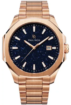Produktbild von Paul Rich PR-46698 Herrenuhr Mercer Aventurine Rose Gold Blue 40,5 mm 5ATM