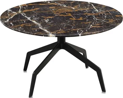 Produktbild von Casa Padrino Luxus Couchtisch Schwarz Ø 70 x H. 40 cm - Luxus Wohnzimmermöbel