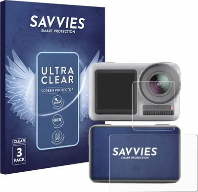 Produktbild von 6x Für DJI Osmo Action Schutzfolie Savvies Displayschutz Display Schutz Folie Klar Transparent
