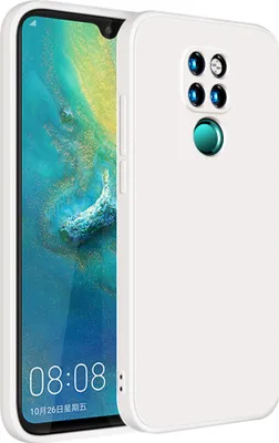 Obrázek produktu pro Pouzdro pro Huawei Mate 20 Měkký tekutý silikonové, nárazuvzdorné gumové pouzdro Bílý