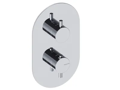 Produktbild von SANYCCESLOOP Unterputz 1-Weg-Duschbrausebatterie mit Thermostat, chrom