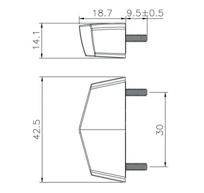 Zdjęcie produktu dla Tylne światło KOSO Nano LED czerwone uniwersalne