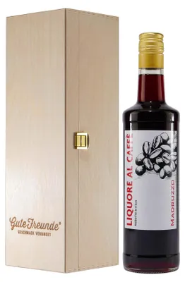 Produktbild von Madruzzo Liquore al Caffè mit Geschenk-Holzkiste