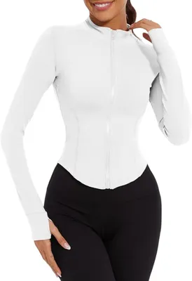 Obrázok produktu pre Bežecká bunda, dámska, slim fit, s celoplášťovým zipsom a vreckami, pre beh