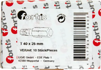 Imagen del producto de Fortis 4317784775403, 10 unidades, Torx, T40, 1/4", 25 mm