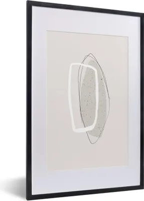 Produktbild von MuchoWow® Gerahmtes Poster Pastell - Abstrakt - Design 40x60 cm - Poster mit Schwarzem Bilderrahmen Wandposter Rahmen Foto Bilder - Poster in Rahmen