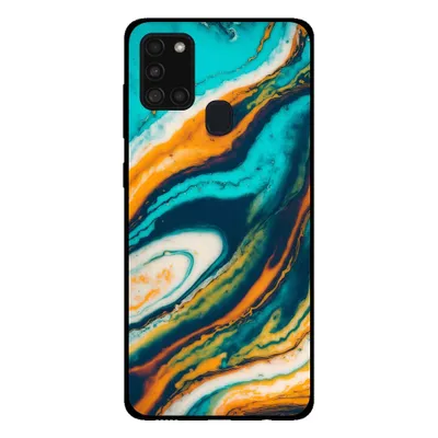 Obrázok produktu pre Smartphonica Puzdro na telefón pre Samsung Galaxy A21s mramorový vzhľad - zadný kryt mramorové puzdro - Green