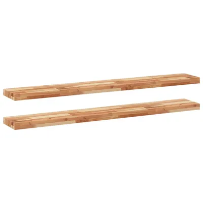 Produktbild von vidaXL Schweberegale 2 Stk. 120x20x4 cm Massivholz Akazie Ölbehandelt