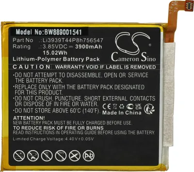 Produktbild von vhbw Akku Ersatz für ZTE LI3939T44P8H756547 für Handy Smartphone Telefon (3900 mAh, 3,85 V, Li-Polymer)