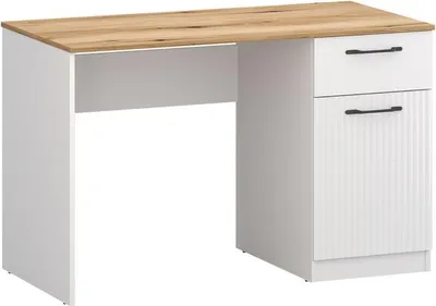 Obrázok produktu pre Kondela PC stôl Velis 1D1S/120 - biela / dub evoke