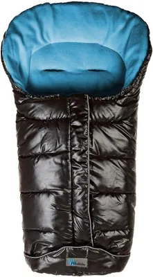 Produktbild von 33 Winterfußsack glänzend, Deluxe Linie schwarz-blau