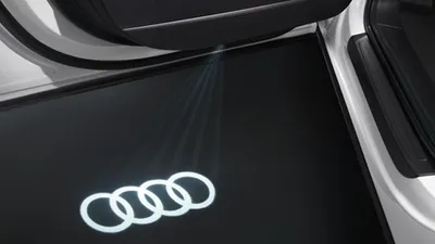 Produktbild von Original Audi LED Einstiegsbeleuchtung Stecker Emblem Projektion Audi Ringe