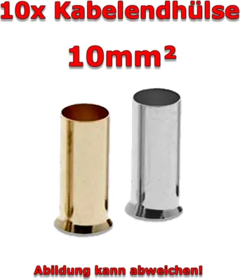 Produktbild von Adernendhülse | 10mm² | unisoliert | 20mm | verzinnt | 10 Stück