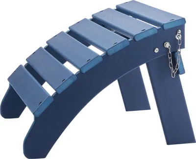 Produktbild von SucceBuy Adirondack-Ottomane, faltbar, HDPE, 18,7 x 18,9 x 13,8 Zoll (L x B x H), Blau