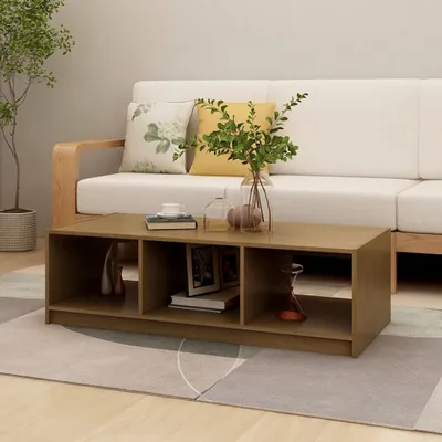 Obrázok produktu pre Maison Exclusive - Konferenčný stolík medovo hnedý 110x50x34 cm masívne drevo borovica