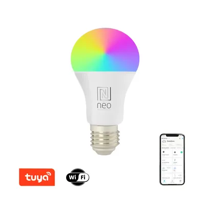 Obrázek produktu pro Immax NEO LITE Smart žárovka LED E27 9W RGB+CCT barevná a bílá, stmívatelná, WiFi, Tuya
