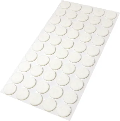 Produktbild von Adsamm® | 50 x selbstklebende Filzgleiter / Weiß / Ø 20 mm / rund / Möbelgleiter aus Filz mit 3.5 mm Stärke
