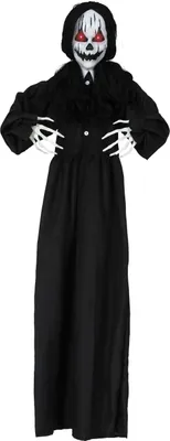 Immagine prodotto di Bambola dell'orrore di Halloween appesa, decorazione inquietante e spaventosa, colore: nero