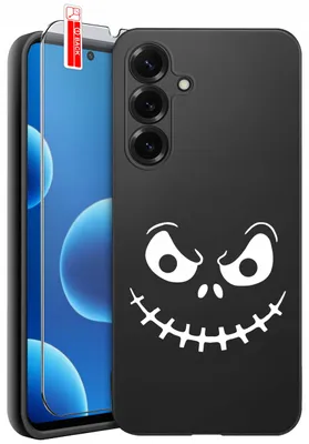 Image de Étui pour Samsung S26, motifs Halloween (crâne, squelette), avec verre de protection 9H