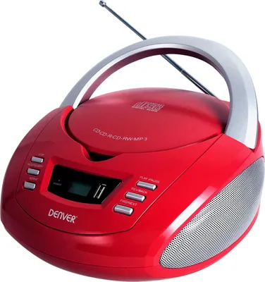 Zdjęcie produktu dla Odtwarzacz CD i radio Denver TCU-211B, FM, zewnętrzne, 1 płyta, kolor: czerwony