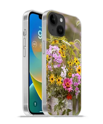 Produktbild von MuchoWow® Handyhülle Schutzhülle Hülle für Apple iPhone 14 - Softcase Blumen - Gießkanne - Farbe Silikon Softcase Handy Hülle - Mobiltelefonhülle